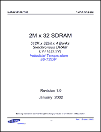 Click here to download K4S643232F-TI60 Datasheet