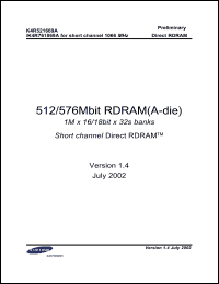 Click here to download K4R521669A Datasheet