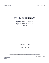 Click here to download K4S560432D-TL1H Datasheet