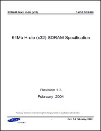 Click here to download K4S643232H-TL60 Datasheet