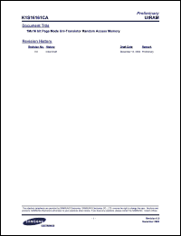 Click here to download K1S16161CA Datasheet