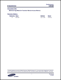 Click here to download K1S32161CC Datasheet