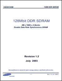 Click here to download K4D261638E-TC2A Datasheet