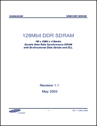 Click here to download K4D263238F Datasheet
