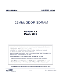 Click here to download K4D263238G-VC Datasheet