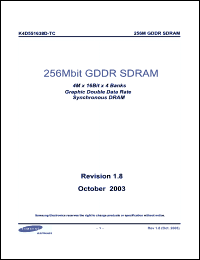Click here to download K4D551638D-TC60 Datasheet