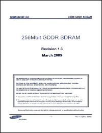 Click here to download K4D553238F-GC36 Datasheet