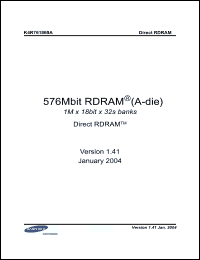 Click here to download K4R761869A-FCT9 Datasheet
