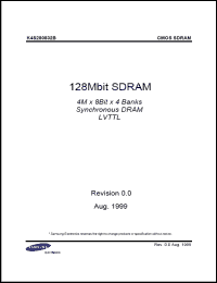 Click here to download K4S280832B-TC1H Datasheet