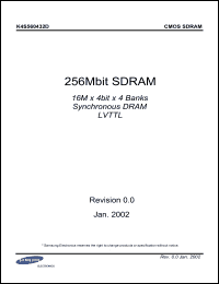 Click here to download K4S560432D Datasheet