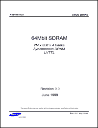 Click here to download K4S640832D Datasheet