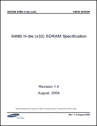 Click here to download K4S643232H Datasheet