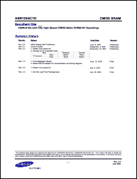 Click here to download K6R1016V1D-KI10 Datasheet