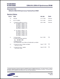 Click here to download K7A403609A Datasheet