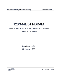 Click here to download KM416RD8AC Datasheet