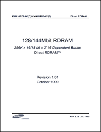 Click here to download KM416RD4D Datasheet