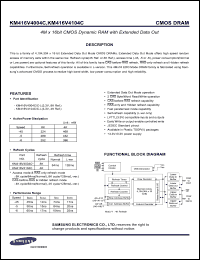 Click here to download KM416V4104C Datasheet