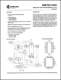Click here to download KM75C104A Datasheet
