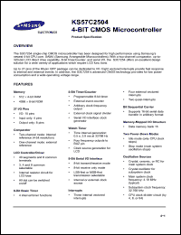 Click here to download KS57C2504 Datasheet