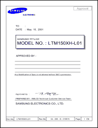 Click here to download LTM150XH-L01 Datasheet