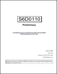 Click here to download S6D0110 Datasheet