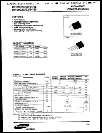 Click here to download IRFR9025 Datasheet