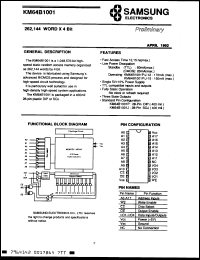 Click here to download KM64B1001P12 Datasheet