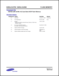 Click here to download K8D6316UBM-DC07 Datasheet