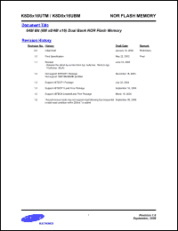 Click here to download K8D6316UBM-DC08 Datasheet