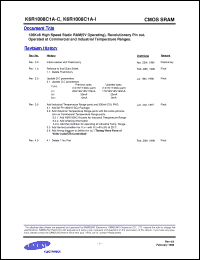 Click here to download K6R1008C1A-I15 Datasheet