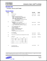 Click here to download K7Q163654A-FC10 Datasheet