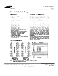 Click here to download KM29V16000ARS Datasheet