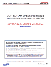 Click here to download M470L6524DU0-LB3 Datasheet