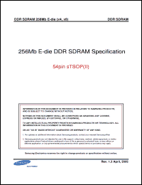 Click here to download K4H560438E-NCA2 Datasheet