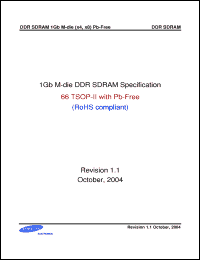 Click here to download K4H1G0838M-ULB0 Datasheet