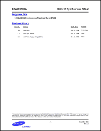 Click here to download K7A201800A Datasheet