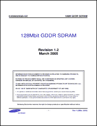 Click here to download K4D26323QG Datasheet