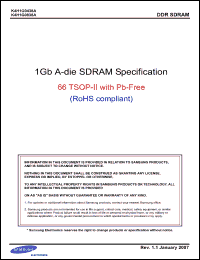 Click here to download K4H1G0838A Datasheet