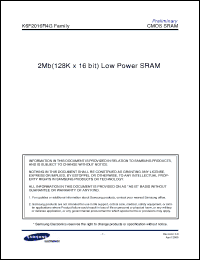 Click here to download K6F2016R4G-FF85 Datasheet
