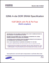 Click here to download K7D321874A Datasheet