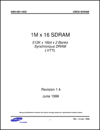 Click here to download KM416S1120D Datasheet