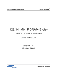Click here to download K4R441869B-MCK8 Datasheet