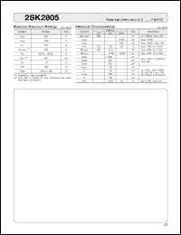 Click here to download 2SK2805 Datasheet