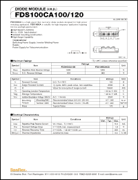 Click here to download FDS100CA120 Datasheet
