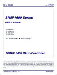 Click here to download SN8P1603X Datasheet