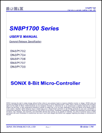 Click here to download SN8P1706AP Datasheet