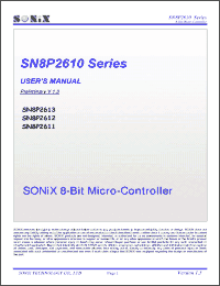 Click here to download SN8P2613 Datasheet
