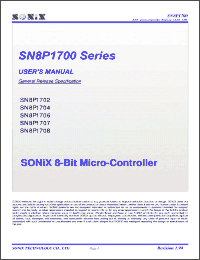 Click here to download SN8P1706 Datasheet