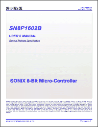Click here to download SN8P1602BV12 Datasheet