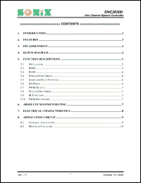 Click here to download SNC26300 Datasheet